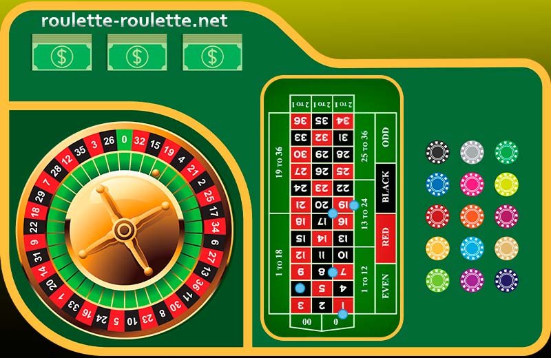 Play roulette on roulette table